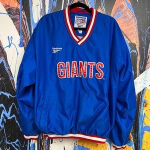 Vintage '90s New York Giants NFL Pullover Spellout Pro Line Windbreaker